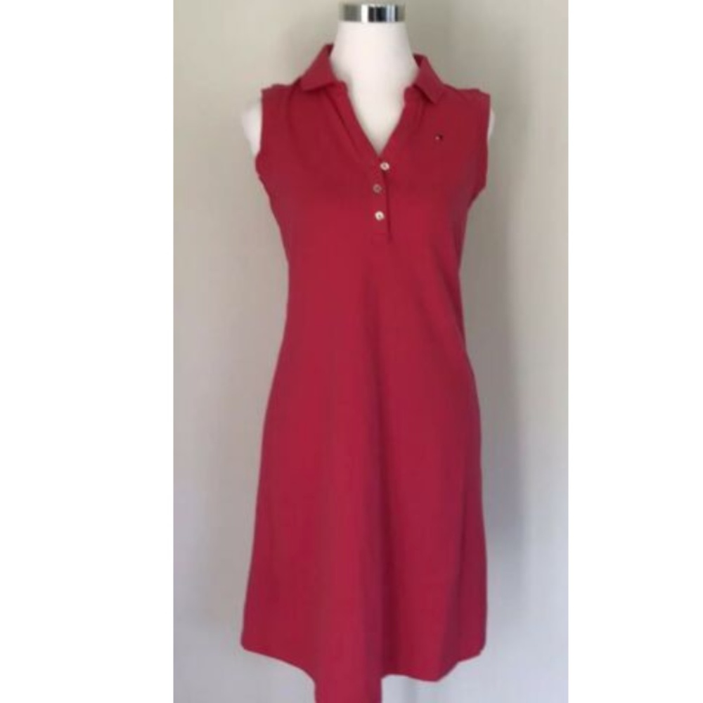 Tommy Hilfiger Collar Sleeveless Polo Shirt Dress